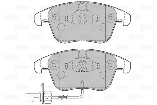 Bremsbelagsatz, Scheibenbremse Vorderachse VALEO 598996 Bild Bremsbelagsatz, Scheibenbremse Vorderachse VALEO 598996