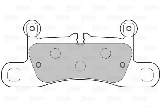 Bremsbelagsatz, Scheibenbremse Hinterachse VALEO 601387 Bild Bremsbelagsatz, Scheibenbremse Hinterachse VALEO 601387