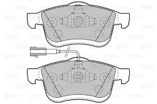 Bremsbelagsatz, Scheibenbremse Vorderachse VALEO 601014 Bild Bremsbelagsatz, Scheibenbremse Vorderachse VALEO 601014