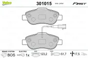 Bremsbelagsatz, Scheibenbremse VALEO 301015