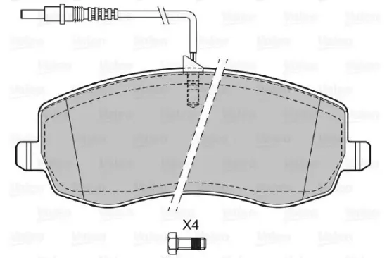 Bremsbelagsatz, Scheibenbremse Vorderachse VALEO 601384 Bild Bremsbelagsatz, Scheibenbremse Vorderachse VALEO 601384