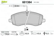 Bremsbelagsatz, Scheibenbremse Vorderachse VALEO 601384