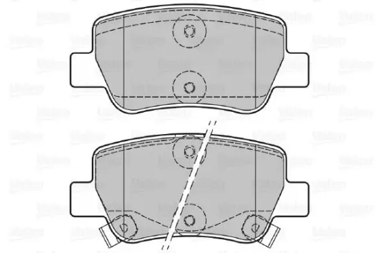 Bremsbelagsatz, Scheibenbremse Hinterachse VALEO 601057 Bild Bremsbelagsatz, Scheibenbremse Hinterachse VALEO 601057