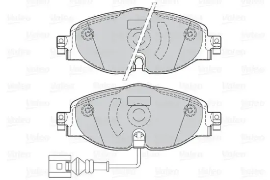 Bremsbelagsatz, Scheibenbremse Vorderachse VALEO 302145 Bild Bremsbelagsatz, Scheibenbremse Vorderachse VALEO 302145