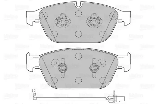 Bremsbelagsatz, Scheibenbremse VALEO 601282 Bild Bremsbelagsatz, Scheibenbremse VALEO 601282