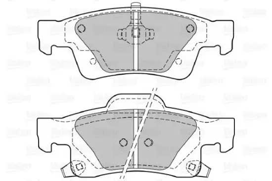 Bremsbelagsatz, Scheibenbremse Hinterachse VALEO 601347 Bild Bremsbelagsatz, Scheibenbremse Hinterachse VALEO 601347
