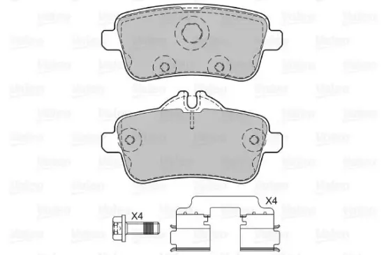 Bremsbelagsatz, Scheibenbremse VALEO 601341 Bild Bremsbelagsatz, Scheibenbremse VALEO 601341