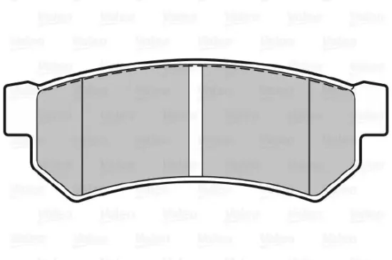 Bremsbelagsatz, Scheibenbremse Hinterachse VALEO 301343 Bild Bremsbelagsatz, Scheibenbremse Hinterachse VALEO 301343