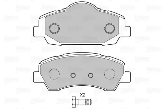 Bremsbelagsatz, Scheibenbremse Vorderachse VALEO 601371 Bild Bremsbelagsatz, Scheibenbremse Vorderachse VALEO 601371