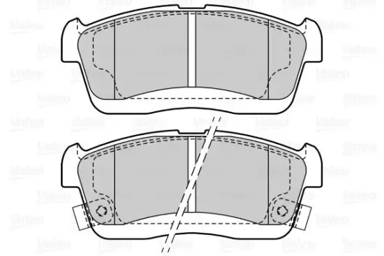 Bremsbelagsatz, Scheibenbremse Vorderachse VALEO 601525 Bild Bremsbelagsatz, Scheibenbremse Vorderachse VALEO 601525
