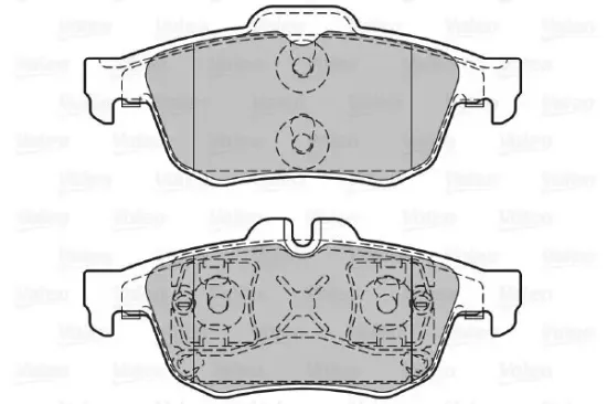 Bremsbelagsatz, Scheibenbremse Hinterachse VALEO 601292 Bild Bremsbelagsatz, Scheibenbremse Hinterachse VALEO 601292