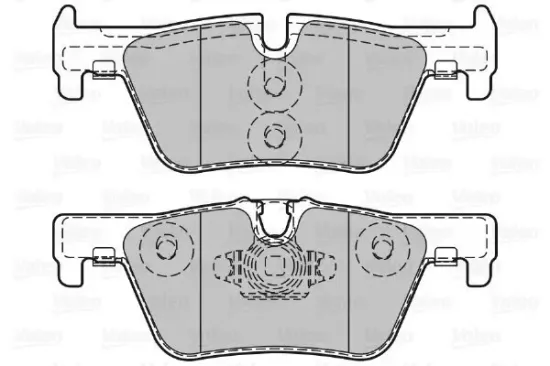 Bremsbelagsatz, Scheibenbremse Hinterachse VALEO 601311 Bild Bremsbelagsatz, Scheibenbremse Hinterachse VALEO 601311