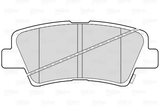 Bremsbelagsatz, Scheibenbremse Hinterachse VALEO 302335 Bild Bremsbelagsatz, Scheibenbremse Hinterachse VALEO 302335
