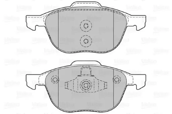 Bremsbelagsatz, Scheibenbremse Vorderachse VALEO 601367 Bild Bremsbelagsatz, Scheibenbremse Vorderachse VALEO 601367