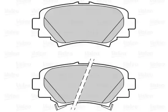 Bremsbelagsatz, Scheibenbremse Hinterachse VALEO 302288 Bild Bremsbelagsatz, Scheibenbremse Hinterachse VALEO 302288