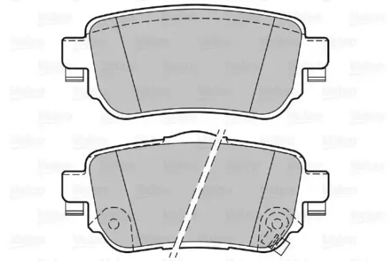 Bremsbelagsatz, Scheibenbremse Hinterachse VALEO 601416 Bild Bremsbelagsatz, Scheibenbremse Hinterachse VALEO 601416