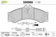 Bremsbelagsatz, Scheibenbremse VALEO 598966