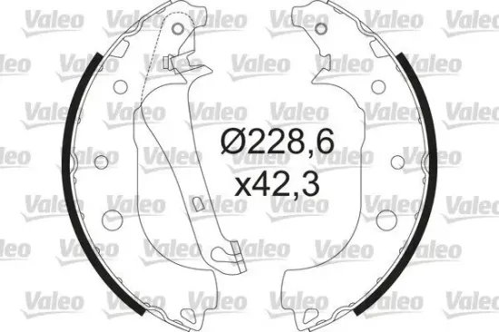 Bremsbackensatz Hinterachse VALEO 564207 Bild Bremsbackensatz Hinterachse VALEO 564207