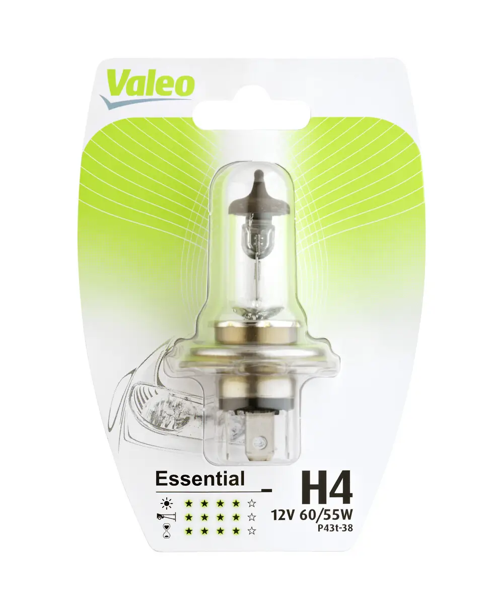 Glühlampe, Fernscheinwerfer 12 V 60/55 W Halogen H4 VALEO 032006