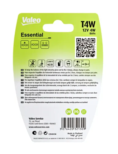 Glühlampe, Blinkleuchte 12 V 4 W T4W VALEO 032130 Bild Glühlampe, Blinkleuchte 12 V 4 W T4W VALEO 032130