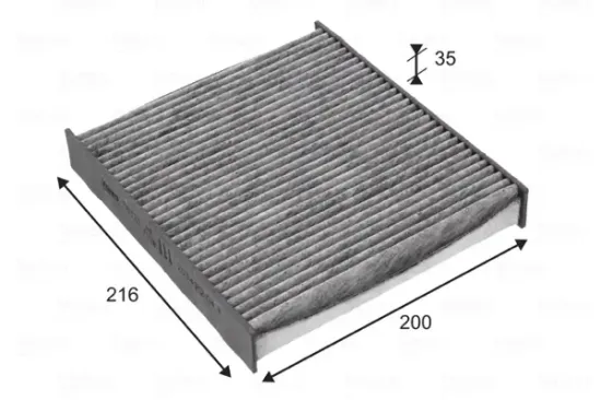 Filter, Innenraumluft VALEO 715725 Bild Filter, Innenraumluft VALEO 715725