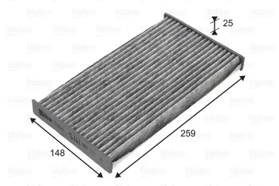 Filter, Innenraumluft VALEO 715840 Bild Filter, Innenraumluft VALEO 715840