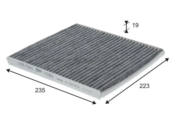 Filter, Innenraumluft VALEO 715902 Bild Filter, Innenraumluft VALEO 715902