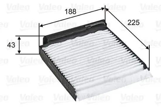 Filter, Innenraumluft VALEO 698753 Bild Filter, Innenraumluft VALEO 698753