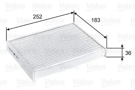 Filter, Innenraumluft VALEO 715803 Bild Filter, Innenraumluft VALEO 715803