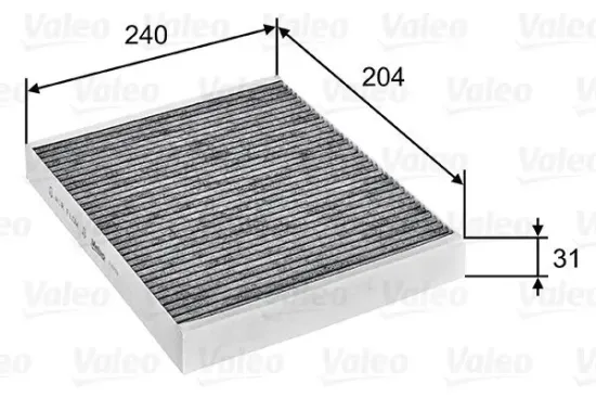 Filter, Innenraumluft VALEO 715752 Bild Filter, Innenraumluft VALEO 715752