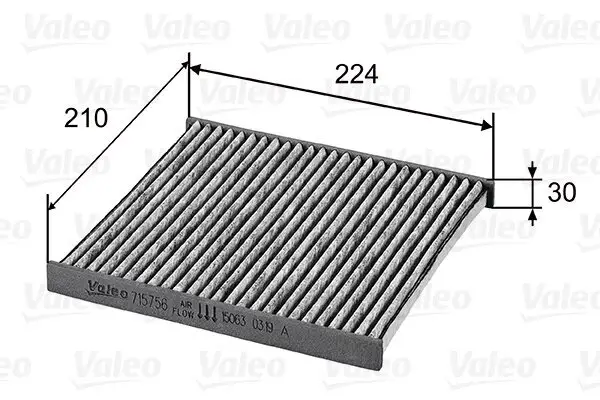 Filter, Innenraumluft VALEO 715756