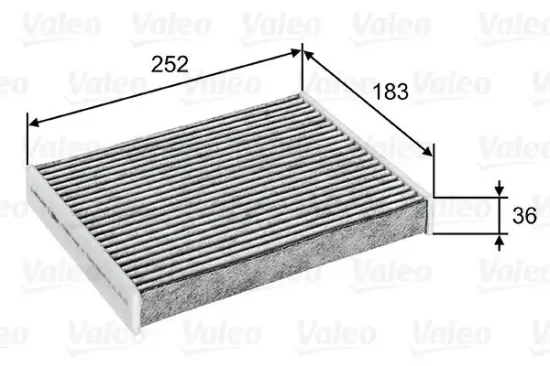 Filter, Innenraumluft VALEO 715802 Bild Filter, Innenraumluft VALEO 715802