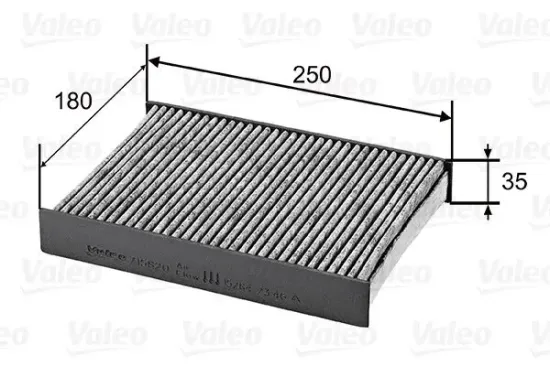 Filter, Innenraumluft VALEO 715820 Bild Filter, Innenraumluft VALEO 715820