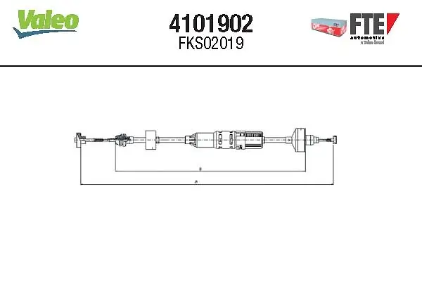 Seilzug, Kupplungsbetätigung VALEO 4101902
