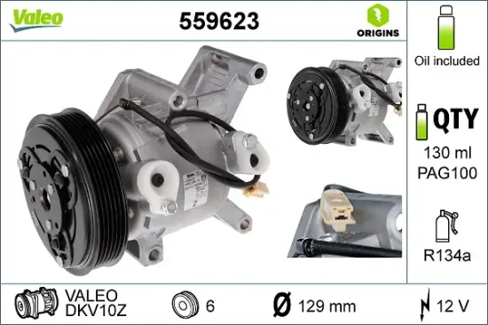 Kompressor, Klimaanlage 12 V VALEO 559623 Bild Kompressor, Klimaanlage 12 V VALEO 559623