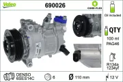 Kompressor, Klimaanlage 12 V VALEO 690026