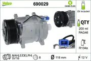 Kompressor, Klimaanlage 12 V VALEO 690029