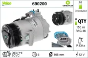 Kompressor, Klimaanlage 12 V VALEO 690200