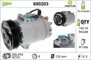 Kompressor, Klimaanlage 12 V VALEO 690203