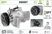 Kompressor, Klimaanlage 12 V VALEO 690997