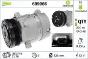 Kompressor, Klimaanlage 12 V VALEO 699066