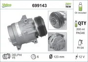 Kompressor, Klimaanlage 12 V VALEO 699143