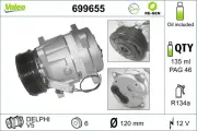 Kompressor, Klimaanlage 12 V VALEO 699655
