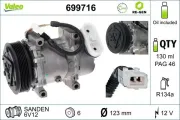 Kompressor, Klimaanlage 12 V VALEO 699716