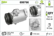 Kompressor, Klimaanlage 12 V VALEO 699766