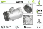 Kompressor, Klimaanlage 12 V VALEO 699898