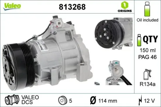 Kompressor, Klimaanlage 12 V VALEO 813268 Bild Kompressor, Klimaanlage 12 V VALEO 813268