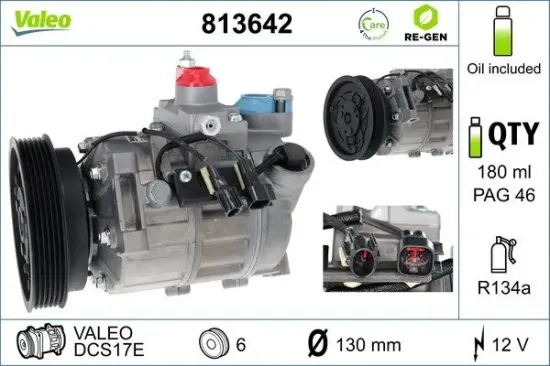 Kompressor, Klimaanlage 12 V VALEO 813642 Bild Kompressor, Klimaanlage 12 V VALEO 813642