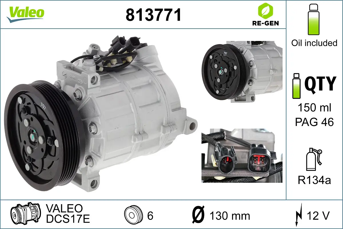 Kompressor, Klimaanlage 12 V VALEO 813771