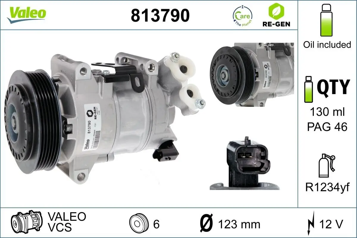 Kompressor, Klimaanlage 12 V VALEO 813790